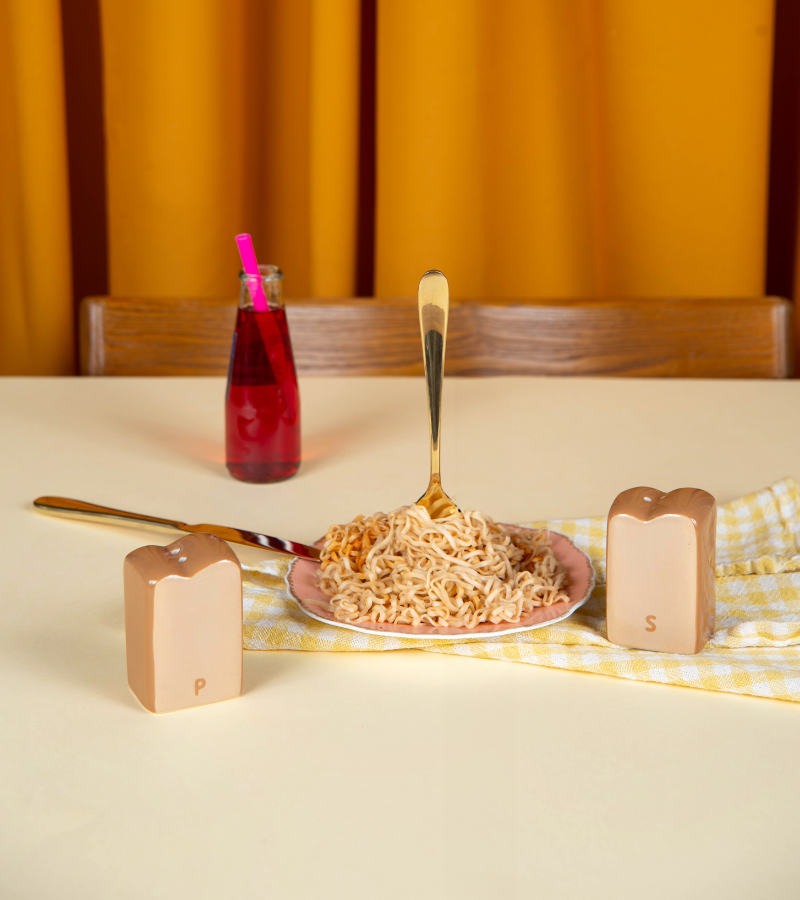 Brioche salt and pepper shaker set