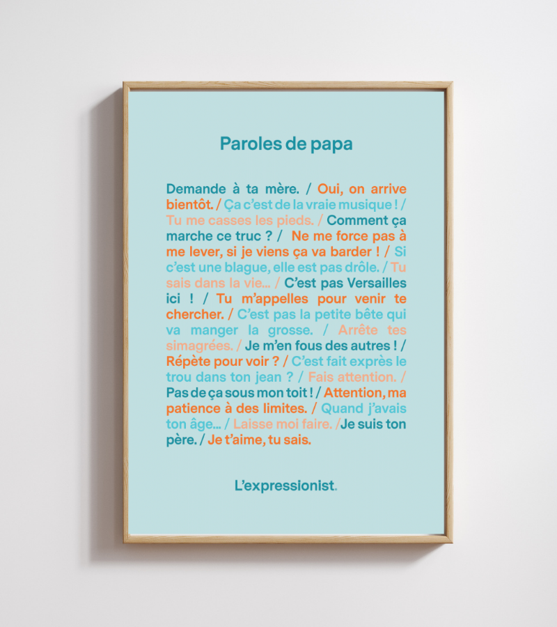 Poster - Paroles de papa