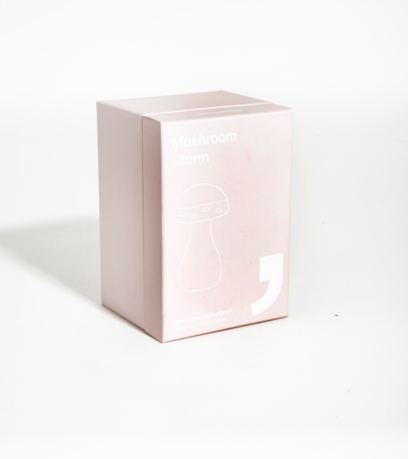 Mushroom storm glass - rose pastel