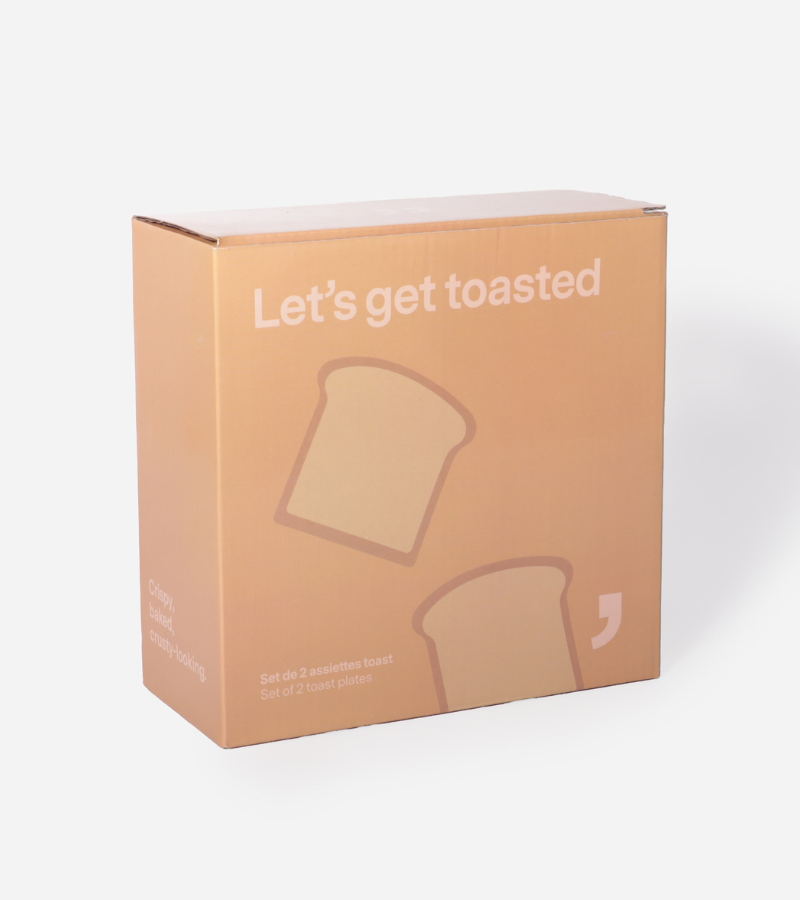 Set de deux assiettes toast