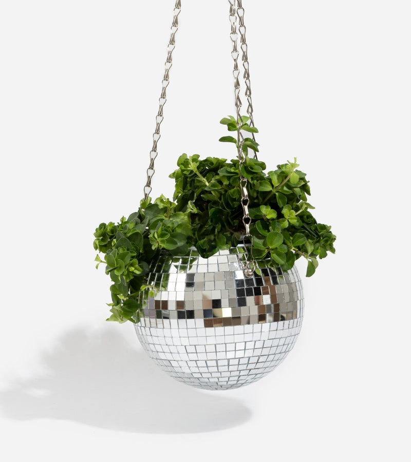Cache pot à plantes disco boule à facettes