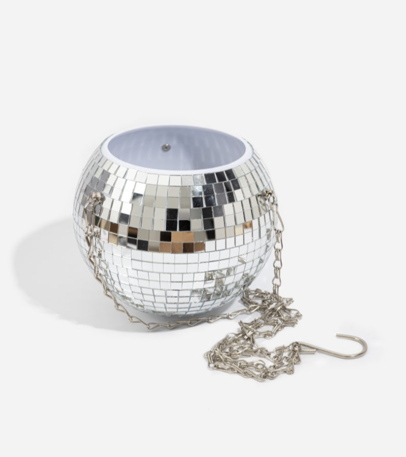 Cache pot à plantes disco boule à facettes
