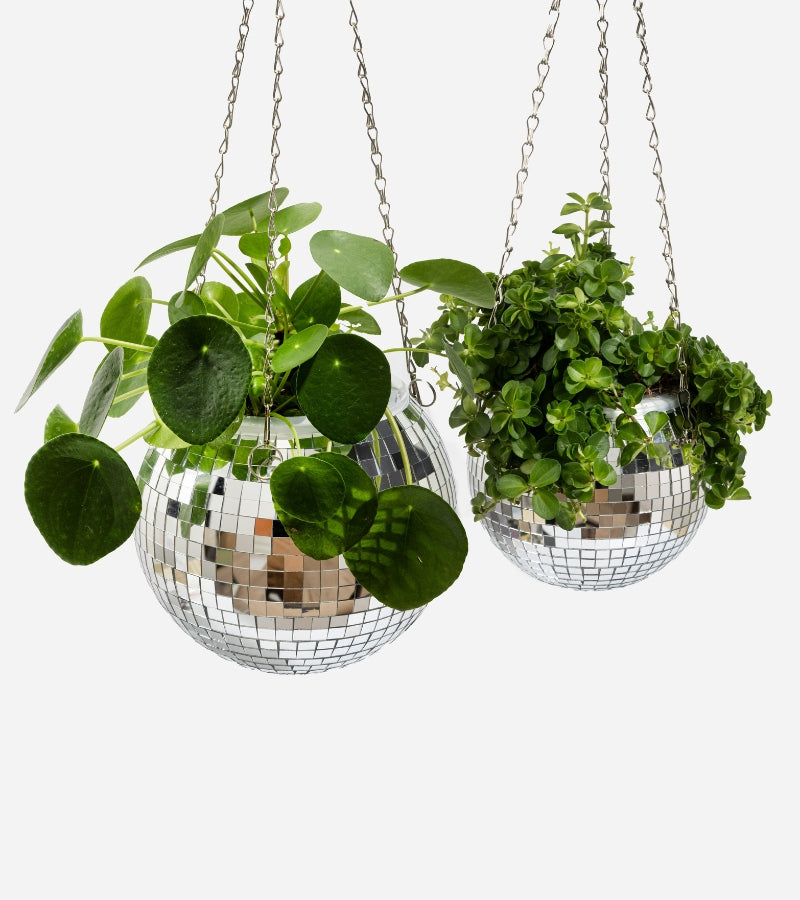 Cache pot à plantes disco boule à facettes