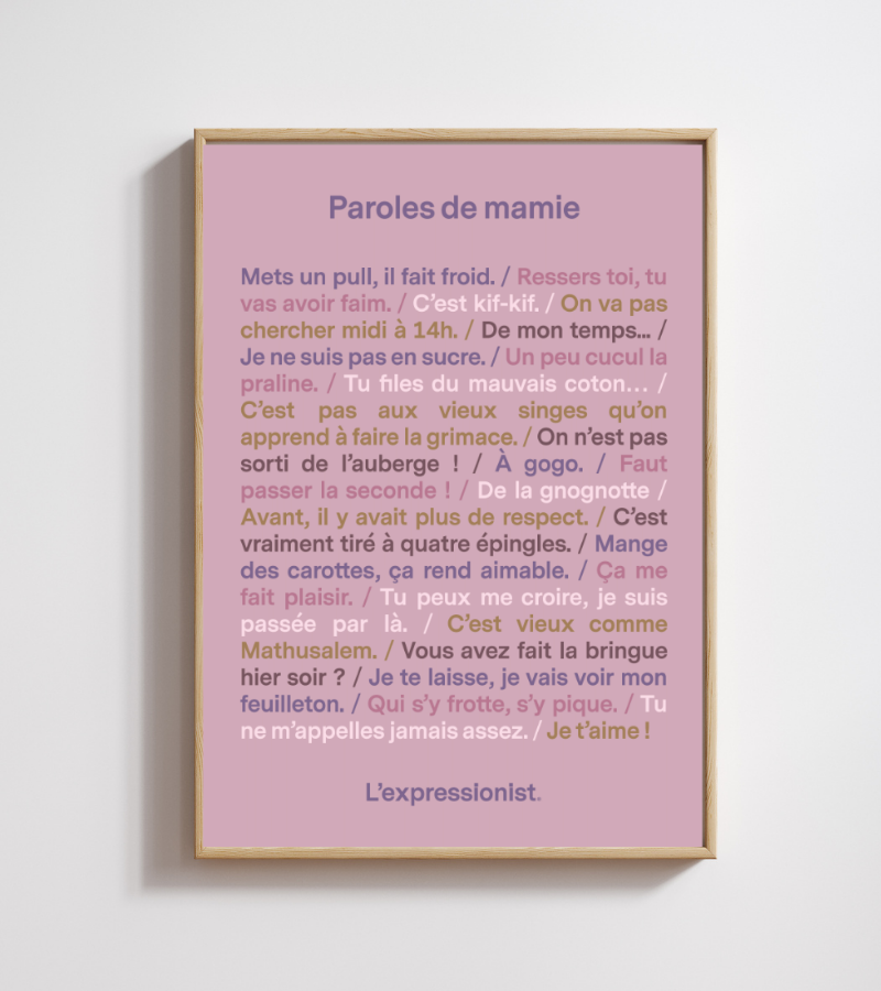 Poster - Paroles de mamie