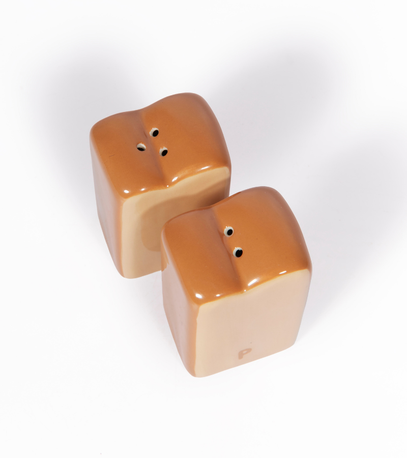 Set salière poivrière brioche