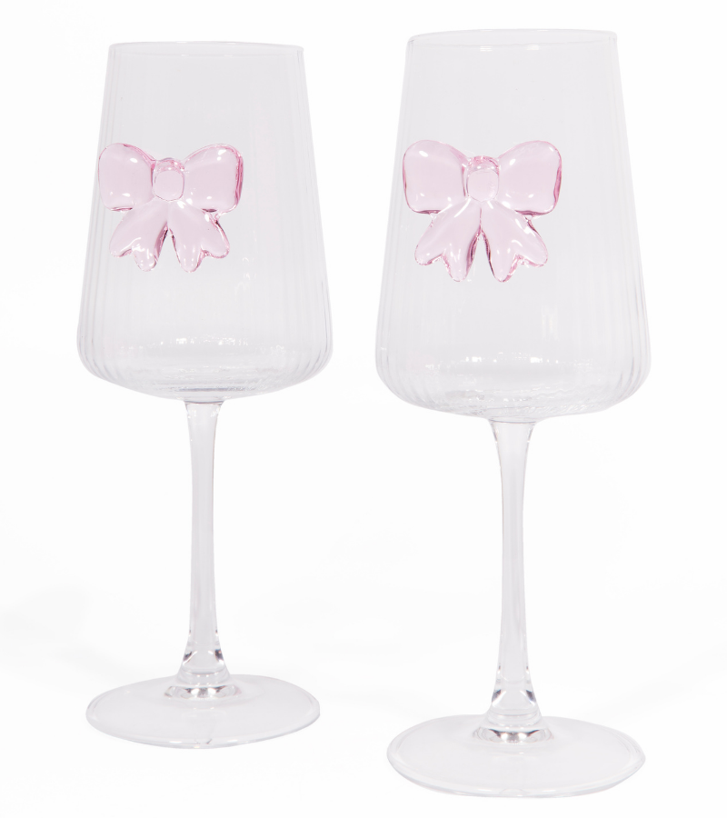 Coffret de 2 verres à vin noeud