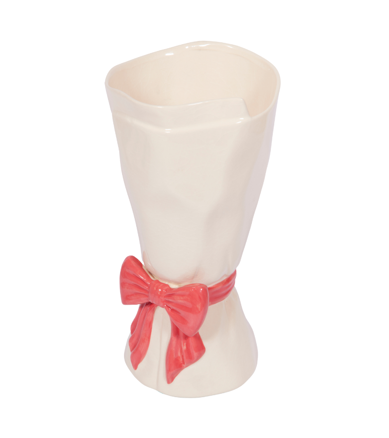 Vase bouquet of bow