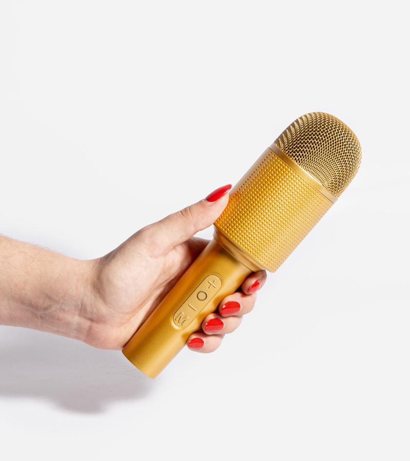 Micro enceinte karaoké gold
