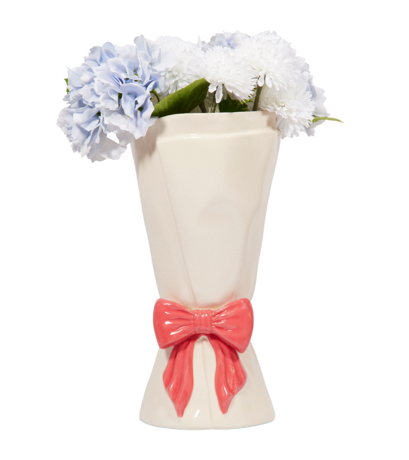 Vase bouquet of bow
