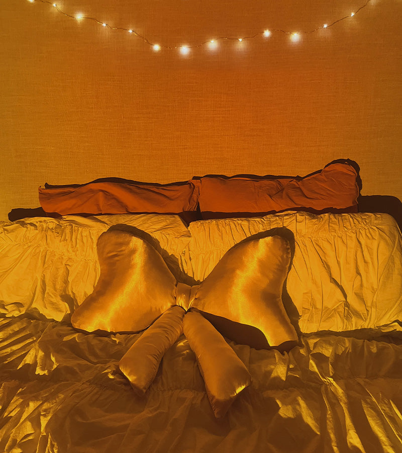 Coussin noeud en satin