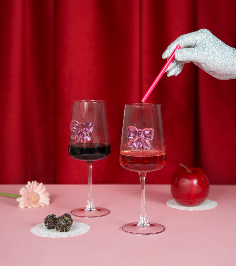 Juego de 2 copas de vino anudadas