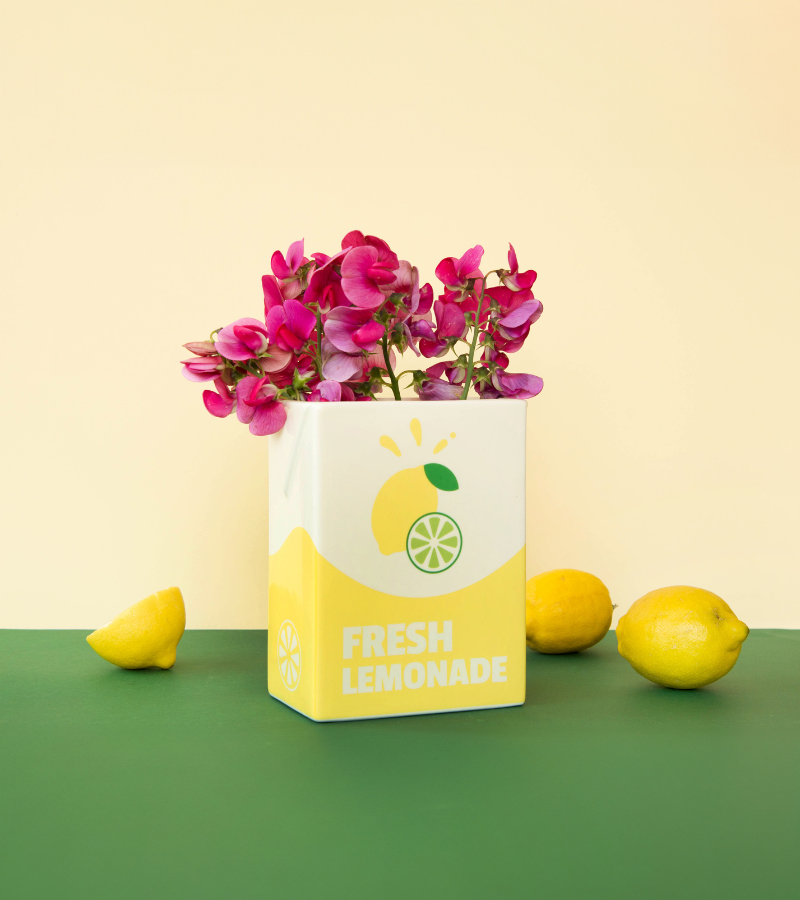 Jarrón de ladrillo de limonada