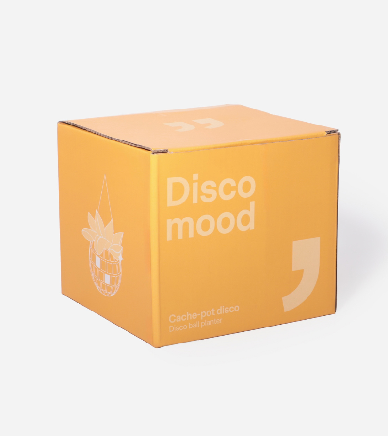 Übertopf im Disco-Kugel-Design