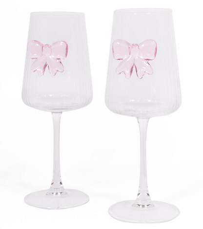 Coffret de 2 verres à vin noeud