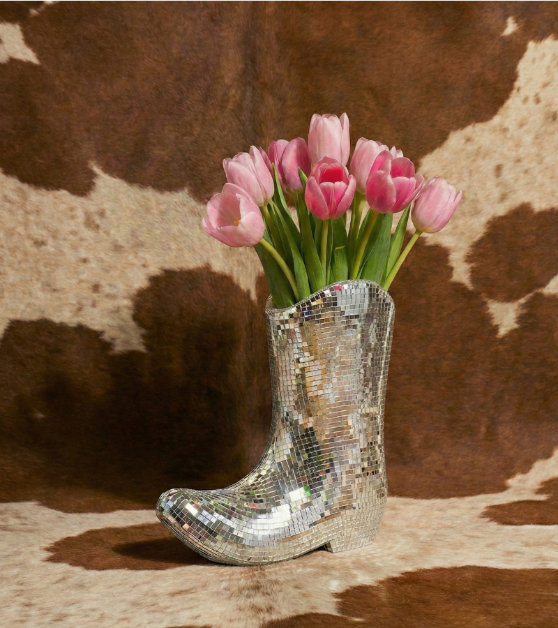 Disco cowboy vase